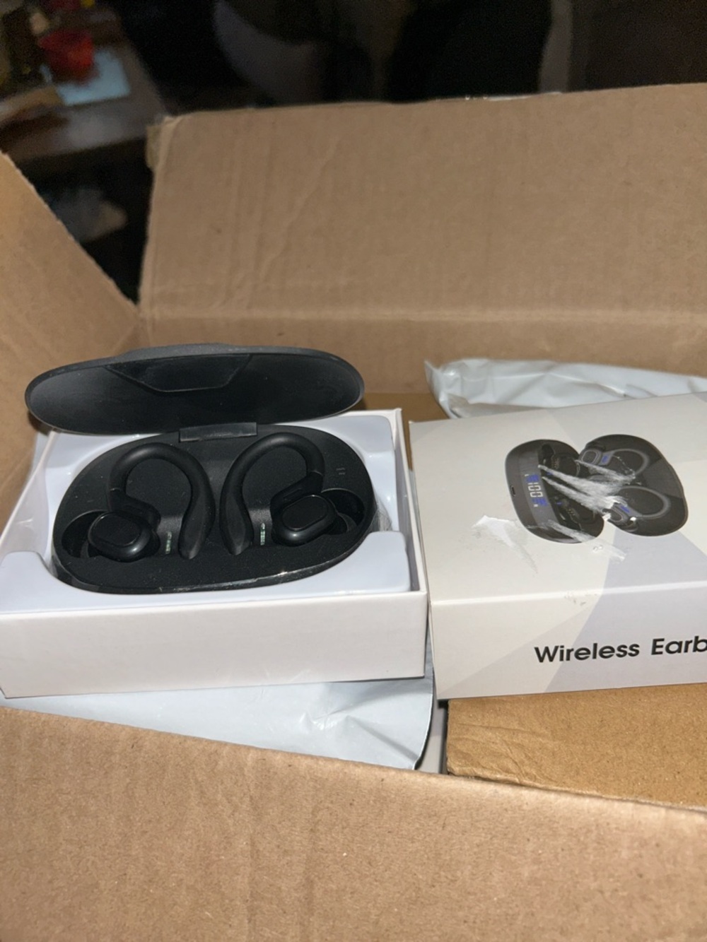 Wireless Black True Wireless Earbuds with Charging Case